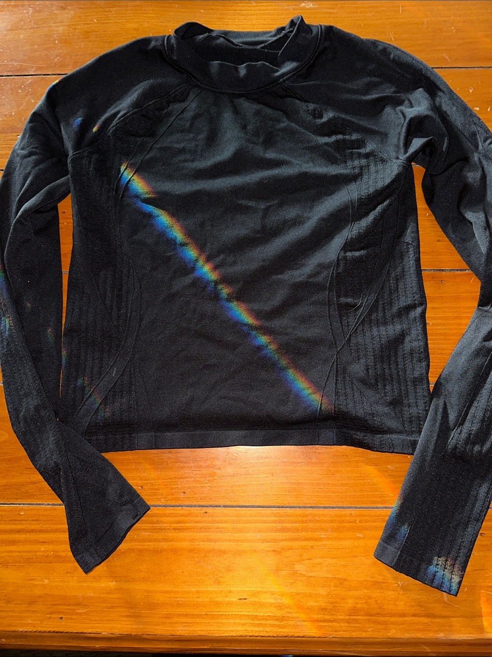 Fabletics Black Long-Sleeve Athletic Top